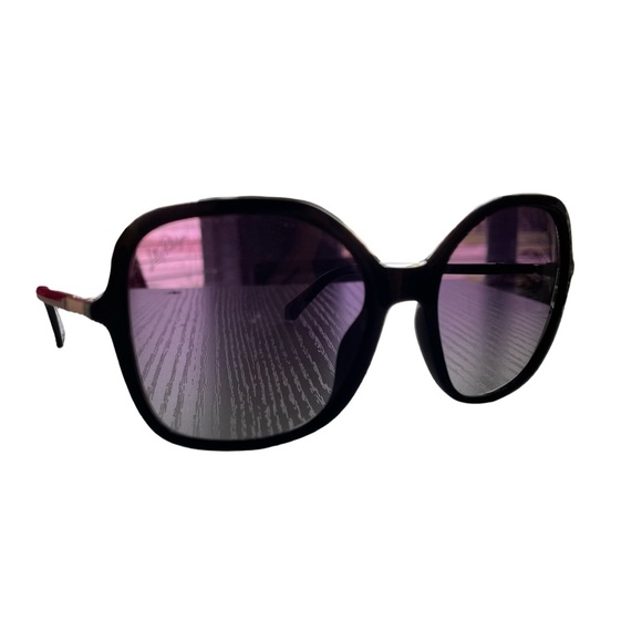Lilly Pulitzer Norah Polarized Oversized Square Sunglasses Onyx Black